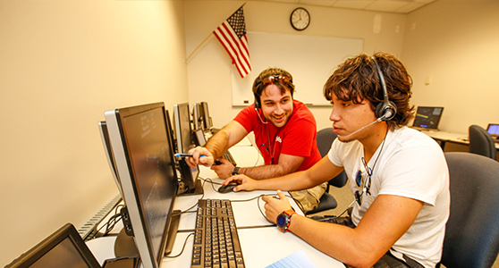 Two aviation students