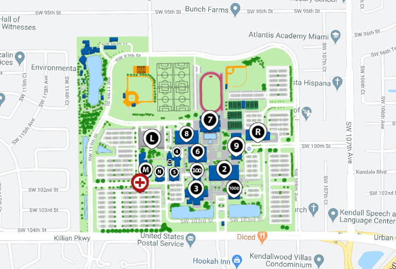 Campus Map And Directions Kendall Campus Miami Dade College   Map Kendall Int 