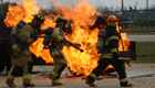 Fire Science students engaging in live training with fire