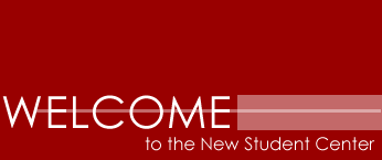 Image of welcome message to the New Student Center
